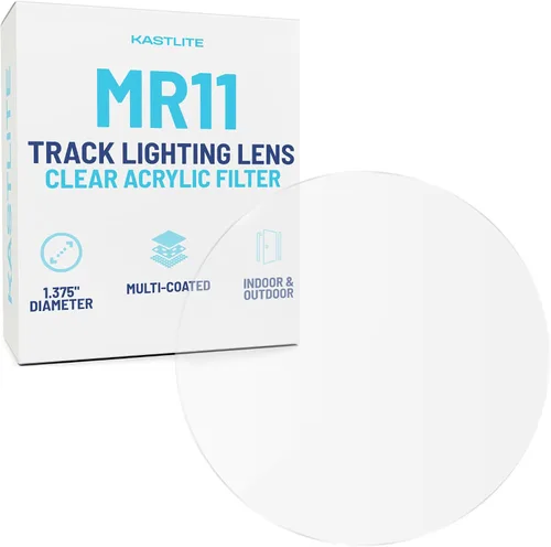 Miniatura 7 de KastLite Filtro de Cabeza de Luz de Riel de Halo Ámbar – Lente de Bombilla Acrílica MR11 WAC – Cubierta de Repuesto para Accesorios de Techo, Focos