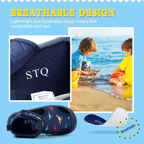 Miniatura 4 de STQ - Zapatos acuáticos para niños y niñas, de secado rápido, sin cordones, sandalias para la playa, para nadar, para la alberca, para bebés y niños