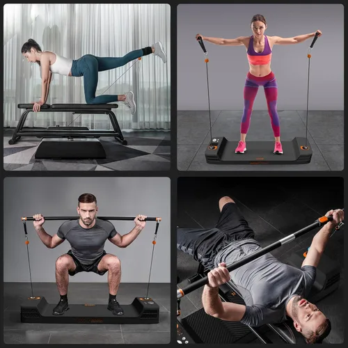 Miniatura 3 de SQUATZ Apollo Board Mini: máquina de cable inteligente de resistencia de 150 libras, entrenador funcional para entrenamientos de cuerpo completo