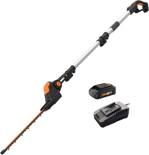WORX WG252 - Recortador de setos con capacidad de accesorio 2-en-1 (20 V)