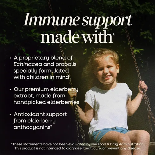 Miniatura 3 de Nature's Way Sambucus - Jarabe inmunológico de saúco para niños con equinácea y propóleos, apoyo inmunológico*, sabor a bayas, 4 onzas líquidas