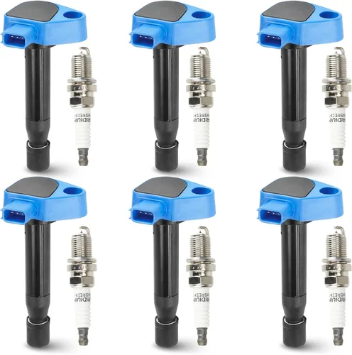 Miniatura 8 de Paquete de 6 bobinas de encendido con 6 bujías de iridio compatibles con Honda Accord Odyssey Acura CL TL 3.0L 3.2L 3.5L, reemplazo para UF242 C-511