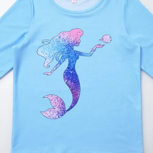 Miniatura 32 de QPANCY Conjunto de pijamas a juego para niñas y muñecas, pijamas de manga larga para otoño e invierno