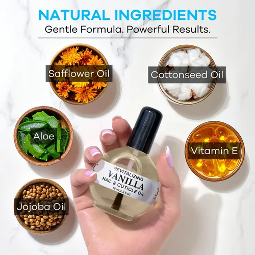 Miniatura 4 de Ellie Chase Aceite hidratante para el cuidado de cutículas y uñas, 2.3 onzas líquidas, perfumado a vainilla, infundido con aceite de jojoba, aloe