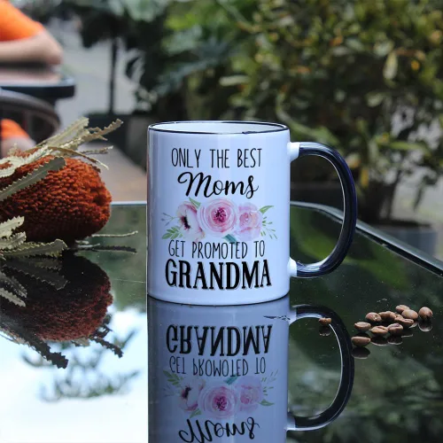 Miniatura 3 de Only the Best Mom Dad Get Promoted to Grandma and Grandpa - Juego de tazas de 11 onzas, regalos de anuncio de embarazo, cumpleaños, Navidad, día
