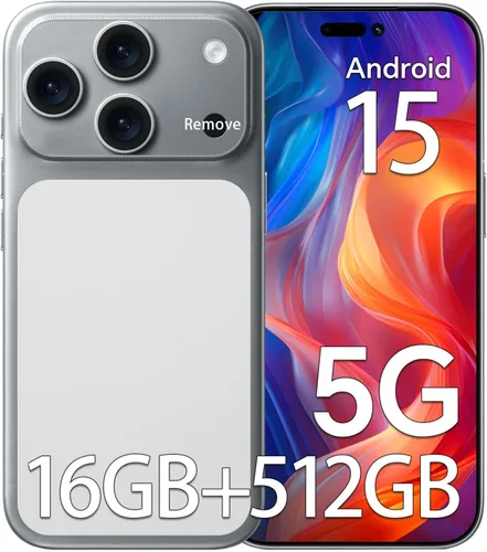 Miniatura 12 de Teléfonos desbloqueados, K17 PM 5G Android 15 Smartphone, 16+512GB Dual SIM Teléfono Celular, Pantalla HD+ de 6.9", Batería de 5000mAh, Cámara