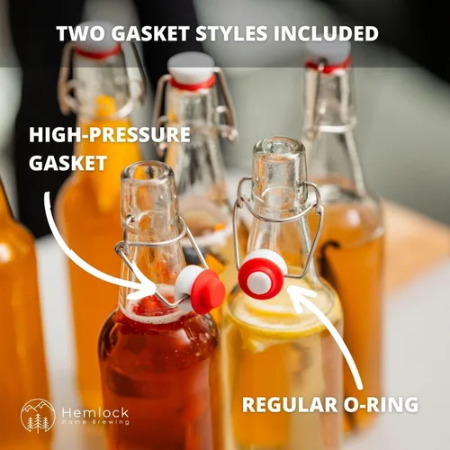 Miniatura 5 de Botellas de Kombucha, botellas de vidrio con tapa oscilante para Kombucha, cerveza, kiefer, limoncillo, vainilla, 16 onzas, botella estilo Grolsch