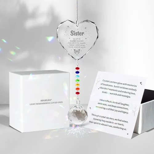 Miniatura 8 de Regalos conmemorativos para la pérdida de papá, atrapasoles de cristal en la memoria, regalos de condolencia por pérdida de papá y padre, regalos