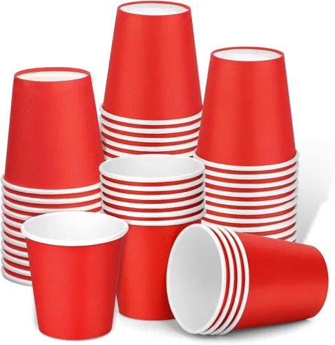 Miniatura 13 de Paquete de 50 vasos de papel desechables de 3 onzas, vasos de papel para baño de café, tazas pequeñas para aperitivos, baño, expreso, perfecto
