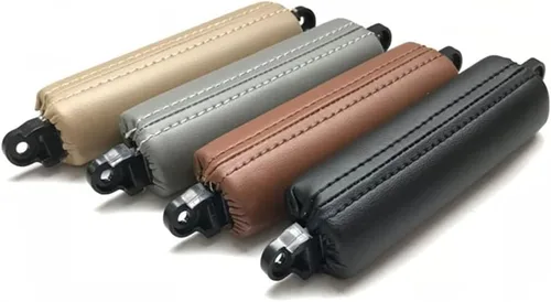 Miniatura 5 de Reemplazo de la manija de la puerta de cuero delantera izquierda interior del coche para Volkswagen VW Touareg 2003-2010 (beige)