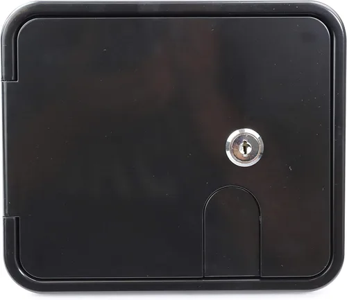 Miniatura 3 de Escotilla de acceso eléctrico para cable de alimentación de autocaravana, cámper, remolque (Negro-1802MB)