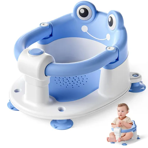 Asiento de baño para bebé de 6 meses en adelante, asientos de baño antideslizantes para niños pequeños para sentarse, silla de bañera para bebés con