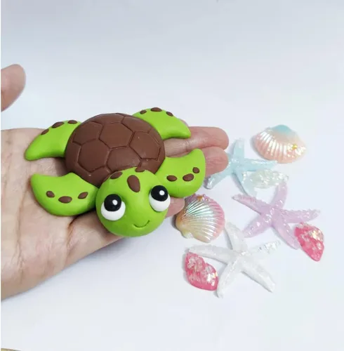 Miniatura 2 de Decoración de pastel de tortuga para bebé, conchas de mar, conchas de estrella para baby shower, cumpleaños