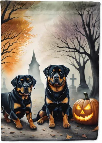 Miniatura 36 de Caroline's Treasures DAC2011GF - Bandera decorativa para jardín de Halloween con diseño de beagle para jardín, jardín, jardín, jardín, multicolor