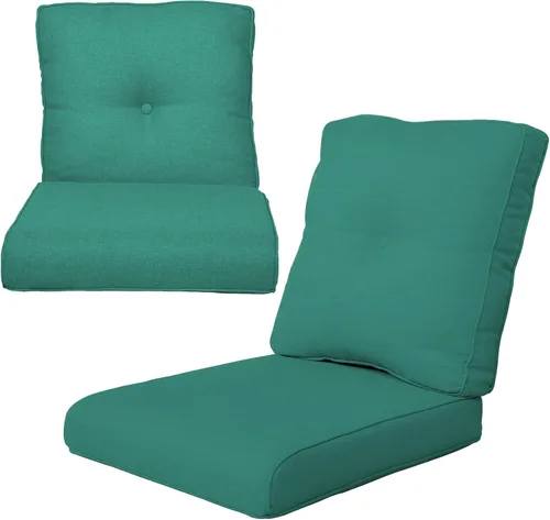Miniatura 55 de Rilyson Cojines de patio para muebles de exterior, 22 x 24 pulgadas, respaldo alto y asiento profundo, cojín de exterior para sillas de patio, sofá