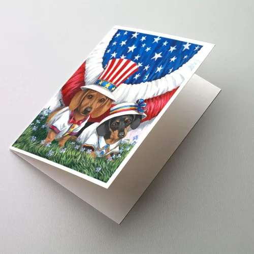 Miniatura 177 de Caroline's Treasures PPP3013GCA7P - Tarjetas de felicitación y sobres para mascotas de Basset Hound Teacher, paquete de 8 tarjetas en blanco