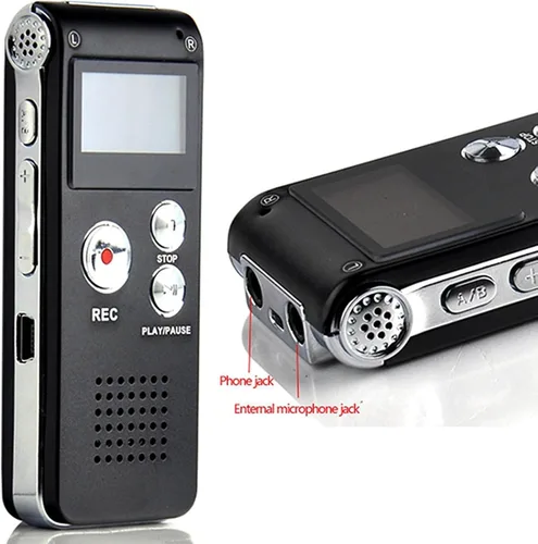 Miniatura 6 de 16G activado por voz Mini espía Grabadora de audio digital de sonido Dictáfono Reproductor MP3 Regalo Portátil MP3 Grabadora de audio Dictaphone