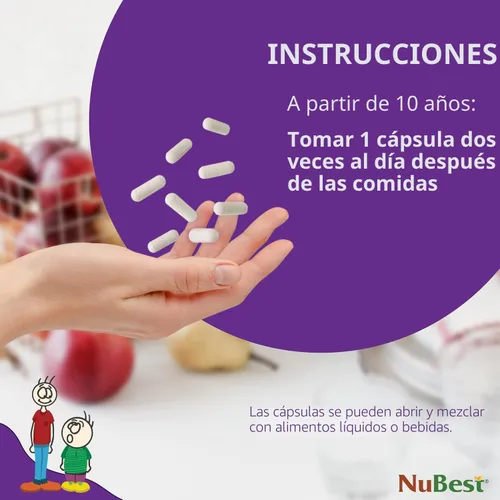 Miniatura 4 de NuBest Alta fórmula de fuerza ósea de alta calidad para 10+, inmunidad mejorada y salud general para mayores de 10 años con calcio, vitamina D3