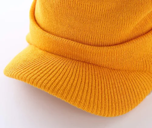 Miniatura 67 de Home Prefer - Gorro de invierno para hombre con visera, cálida y doble punto.
