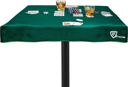 Funda de fieltro para mesa de juego de cartas, póquer, mahjong, dominó, puente y juego de mesa, verde, 32 pulgadas