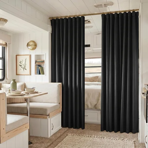 Miniatura 89 de SHINELAND Cortinas opacas cortas para ventanas de dormitorio, cortinas de baño, 45 pulgadas de largo
