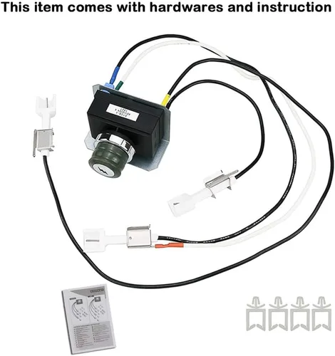 Miniatura 4 de Kit de encendido 1836-13 7628 para parrillas de gas Weber Genesis 310, Genesis 320 con control montado en la parte delantera (2011 - más nuevo), kit