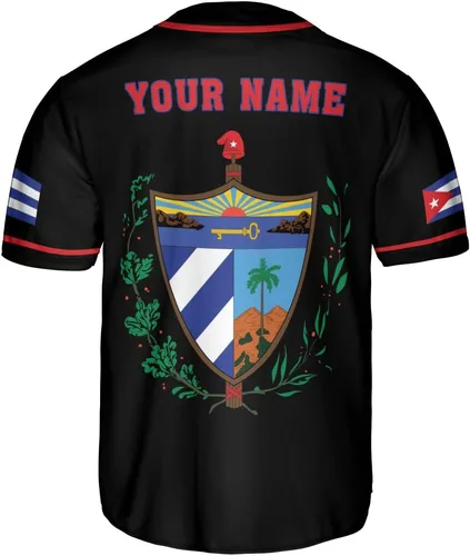 Miniatura 3 de Podagree - Camiseta de béisbol personalizada de Cuba, camiseta de bandera de Cuba, camiseta cubana para hombres y mujeres, camiseta cubana