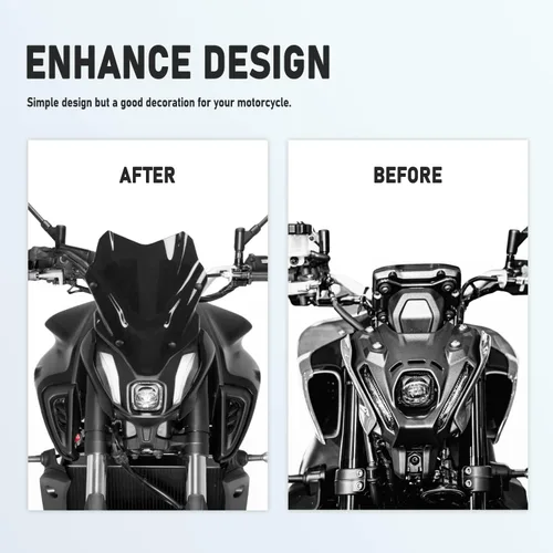 Miniatura 5 de Parabrisas de motocicleta Pare-Brise Protector con soporte carenado delantero para MT07 FZ07 MT FZ 07 MT-07 MT-07 FZ-07 FZ-07 Accesorios 2021 2022