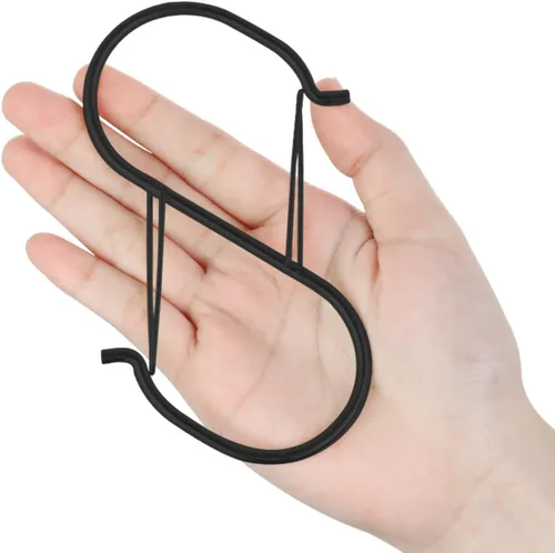 Miniatura 10 de Ganchos grandes en S resistentes, ganchos grandes en S de 4.96 pulgadas, juego para plantas colgantes, manijas de gabinete de cocina, ganchos