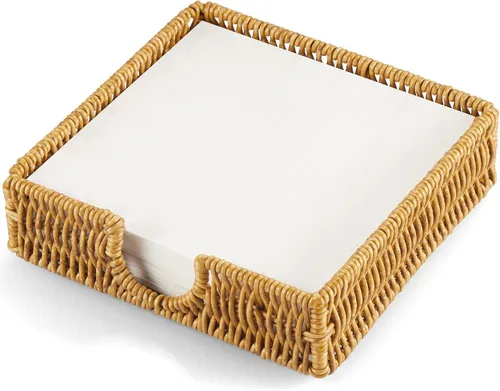 Miniatura 8 de Servilletero para mesa, servilleteros de cuerda de papel tejida para servilletas de papel, servilleteros de mimbre para mesa de cocina, decoración