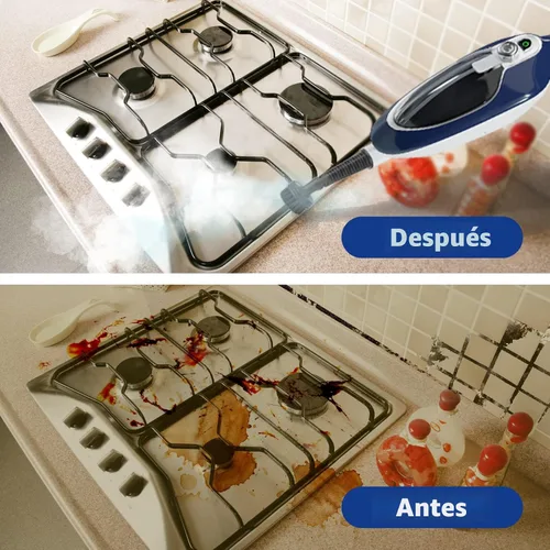 Miniatura 6 de Trapeador de vapor con vaporizador de mano desmontable todo en uno, 11 accesorios, cable de alimentación de 23 pies, vapor de 3 niveles, limpiador