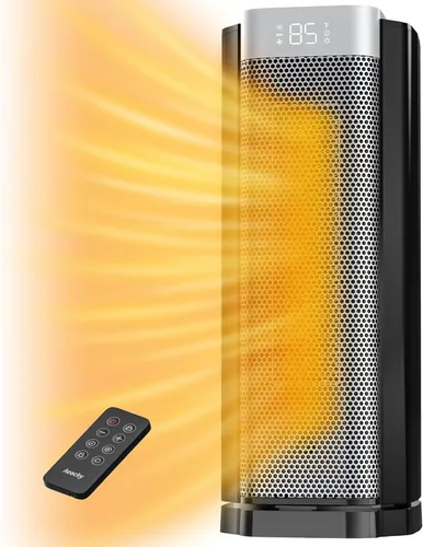 AEOCKY Calentador de espacio de 3ª generación con termostato AI, calentadores eléctricos PTC de 1500 W para uso en interiores con control remoto,