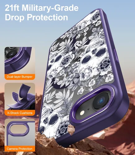 Miniatura 187 de Goodon para iPhone 15 Pro Max con protector de pantalla de privacidad, compatible con Magsafe, funda translúcida mate a prueba de golpes - Linda