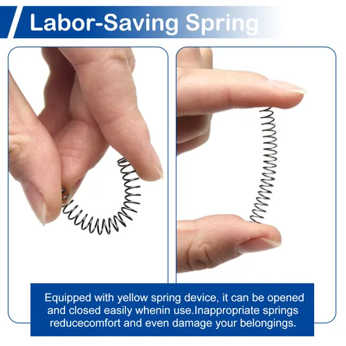 Miniatura 5 de MroMax 20Pcs Compressed Spring, 0.04" Wire Dia, 0.31" OD, 1.57" Free Length, Gray Black Spring Steel Extended Coil Compression Spring