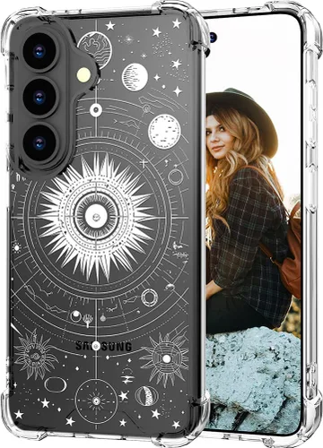 Miniatura 145 de Hungo Funda compatible con Samsung Galaxy S23 con diseño floral y bonito diseño transparente, femenino para mujeres y niñas, con hermoso clavel