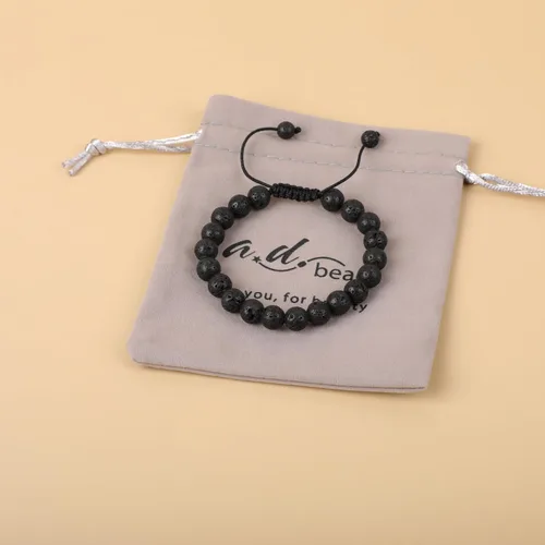 Miniatura 130 de AD Beads Pulseras de piedras preciosas unisex de 0.315 pulgadas (0.315 in), macramé curativo ajustable de 7 a 9 pulgadas Usa esta pulsera