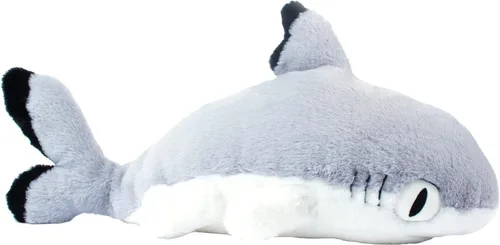 Miniatura 12 de Juguetes de animales de peluche Sharkitty, juguetes de peluche combinados de tiburón y gato (Rosa, 15.7 pulgadas)