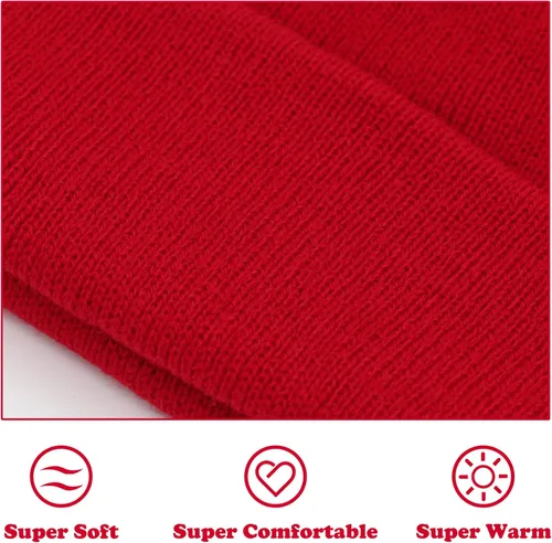 Miniatura 11 de Sombrero de Papá Noel de punto para niños pequeños, gorro de Navidad para recién nacido, disfraz de Papá Noel para bebé
