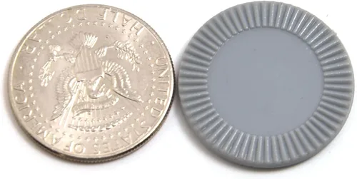 Miniatura 6 de Smartdealspro 64 unidades de 1.260 in/1.26 pulgadas de plástico opaco para contadores de aprendizaje, mini fichas de póquer con caja de Gris Oscuro