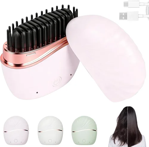 Miniatura 9 de Mini alisador, mini alisador de pelo para mujer, nuevo cepillo alisador de pelo portátil inalámbrico recargable, calor rápido con tres controles
