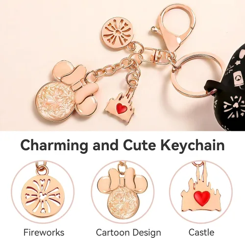 Miniatura 4 de Con bonito llavero) Girovo Compatible con AirPods Pro 3 Case (2025) Mujer Silicona Suave Dos Tonos Divertidos Dibujos Animados Grabados Portátil