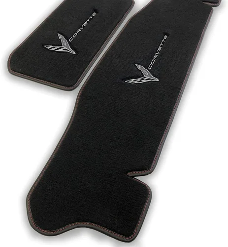 Miniatura 19 de Lloyd Mats Tapetes alfombrados a medida para el suelo del automóvil de lujo prémium para Corvette C8 2020-ON Coupé y convertible