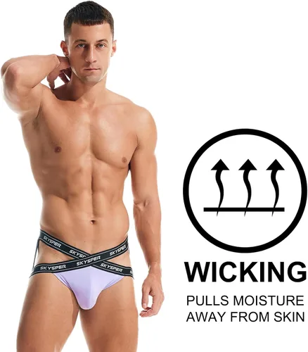 Miniatura 78 de SKYSPER Jock Strap Athletic Supporter para hombres Sexy Jockstrap Ropa interior masculina