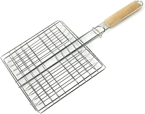 Estante para asar pescado para parrilla, estante para patas de pollo, cesta para parrilla, cestas para parrilla de verduras para parrilla al aire