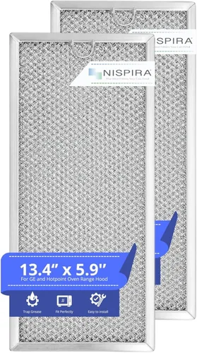 Miniatura 6 de Nispira WB06X10596 Filtro de grasa de repuesto para microondas de 13.4 x 5.9 pulgadas, compatible con campana extractora de microondas GE Whirlpool