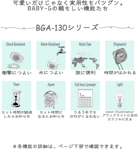 Miniatura 5 de Casio Baby-G Dial Serie Reloj de la mujer de neón BGA-1317b3jf Japón Importación