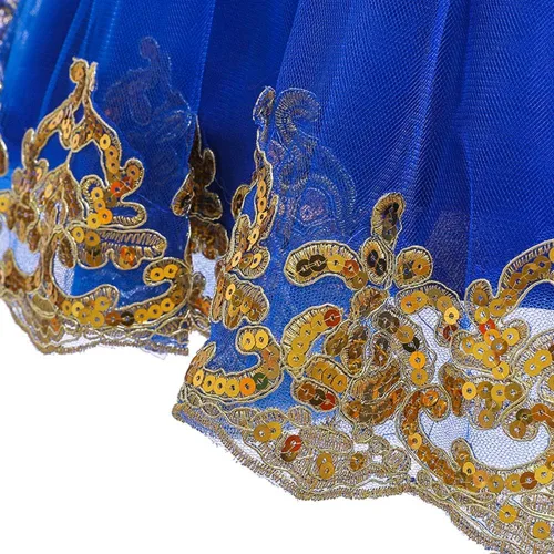 Miniatura 5 de Vestido tutú de encaje con lentejuelas y lazo para niñas, para bautizo, comunión, fiesta de cumpleaños, boda