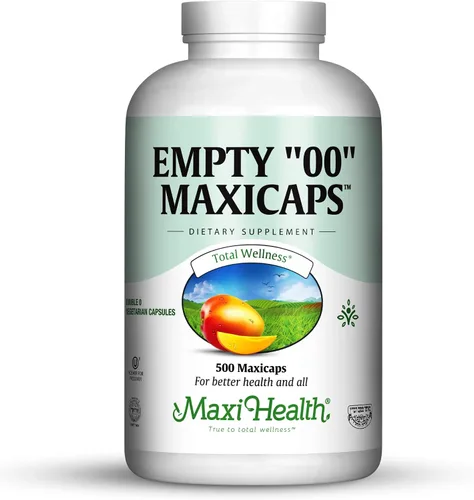 Maxi Health Cápsulas vacías "00", 500 unidades, vegetarianas - Kosher