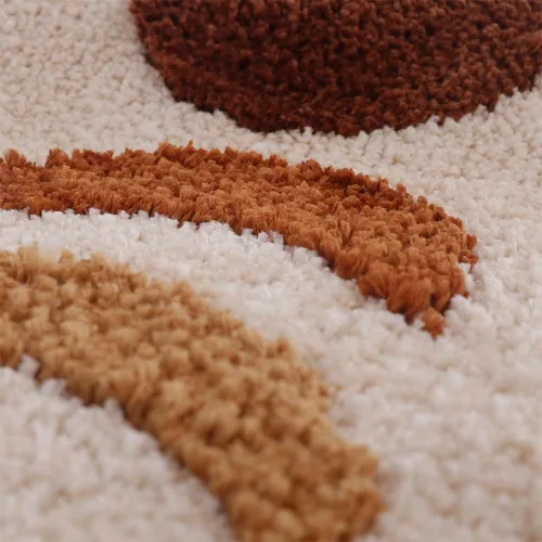 Miniatura 6 de Schweek Juego de 3 alfombras de baño bohemias, antideslizantes, absorbentes, de fases lunares, alfombra de baño de microfibra con tapetes