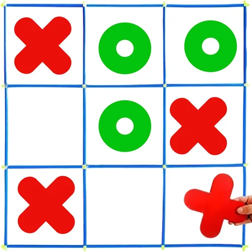 RAINBOW TOYFROG Juego de Tic Tac Toe gigante, juegos grandes para interiores y exteriores, diversión en el patio trasero para niños y adultos, juego